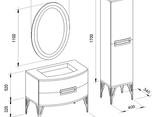 Furniture set, cabinet, sink, mirror - фото 5