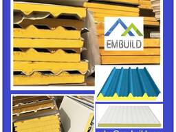 Insulated sandwich panels for roofing and walls