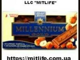 Молочный Шоколад Millennium с орехом Nut LLC Mitlife