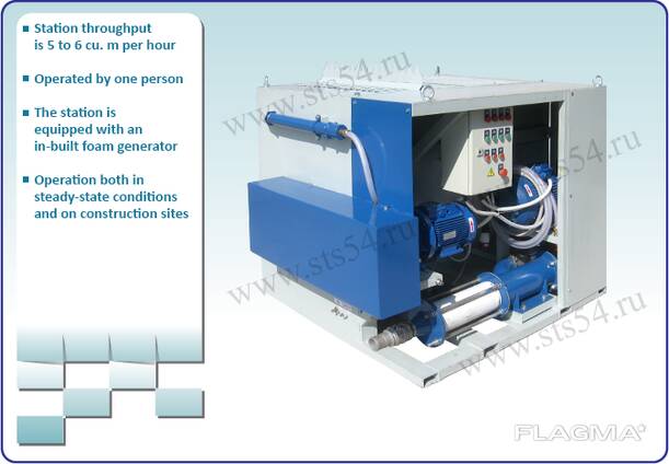 Polyterm Machine for preparation and conveying of polystyrene concrete