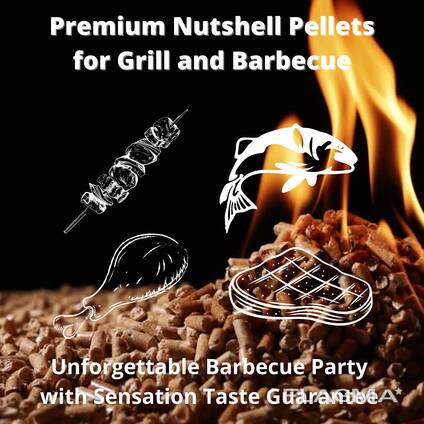 Premium walnut shell pellets for grill and barbecue