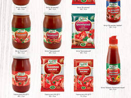 Tomato paste. Manufacture of food