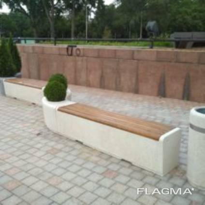 Street furniture from marble stone